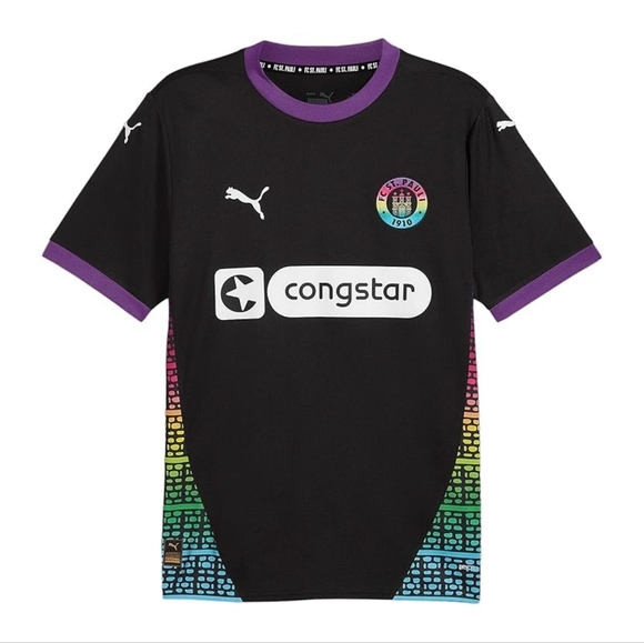 Puma Kids Black and Purple Graphic T-Shirt - Picture 1 of 7